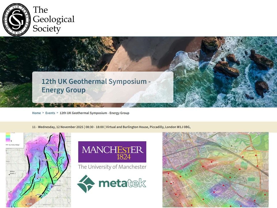 12th uk geothermal symposium – the geological society energy group. 11 12 november 2025